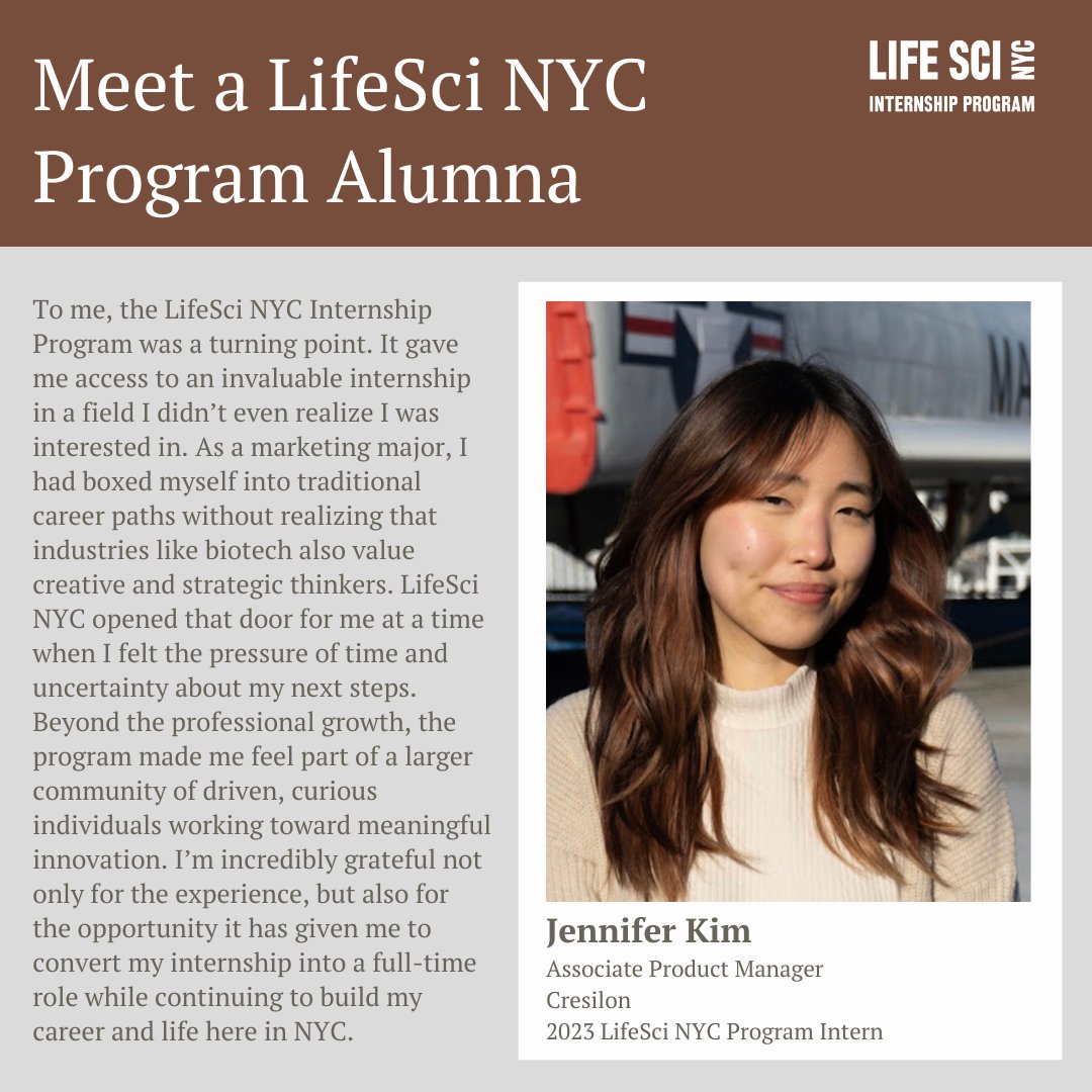 Meet Jennifer Kim! She interned at Cresilon as a Sales &amp; Marketing Intern and converted her role into a full-time position. She is now the Associate Product Manager at Cresilon and managed a LifeSci NYC intern this academic year.