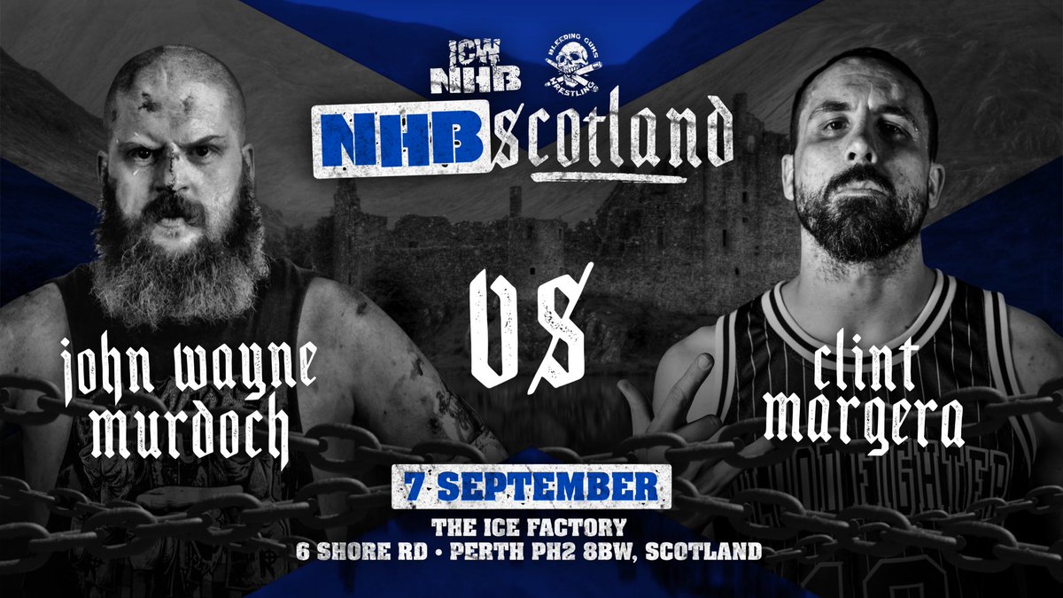 ICW No Holds Barred ⛓ (@icwnhb) on Twitter photo ICW NHB x BGW SCOTLAND
WEEKENDER 📍
FIRST TIME EVER
CLINT MARGERA
vs
JOHN WAYNE MURDOCH
THE CHAINS are COMING
to PERTH SCOTLAND 🏴
ICW NHB x <a href="/BleedingGums_/">BLEEDING GUMS WRESTLING</a>
FRIDAY-SUNDAY 5-7 SEPTEMBER
3 EVENTS & Q&A
in ONE WEEKEND!
ALL VIP TICKETS
are SOLD OUT!
BUY TICKETS NOW ICW NHB x BGW SCOTLAND
WEEKENDER 📍
FIRST TIME EVER
CLINT MARGERA
vs
JOHN WAYNE MURDOCH
THE CHAINS are COMING
to PERTH SCOTLAND 🏴
ICW NHB x <a href="/BleedingGums_/">BLEEDING GUMS WRESTLING</a>
FRIDAY-SUNDAY 5-7 SEPTEMBER
3 EVENTS & Q&A
in ONE WEEKEND!
ALL VIP TICKETS
are SOLD OUT!
BUY TICKETS NOW
