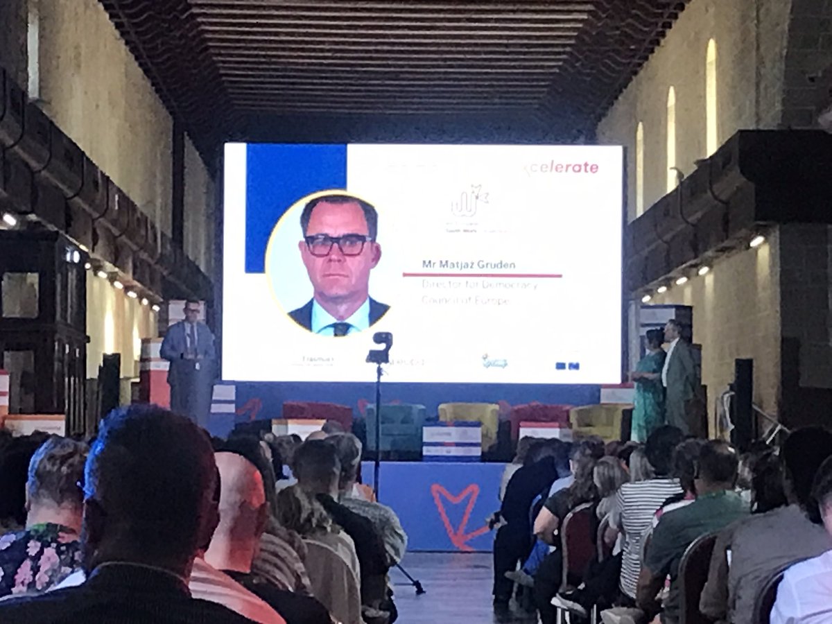 Very powerful speech from the Director of Democracy, Council of Europe re the importance and impact of youth work for all of society’s well-being and development 👏 #EYWC2025