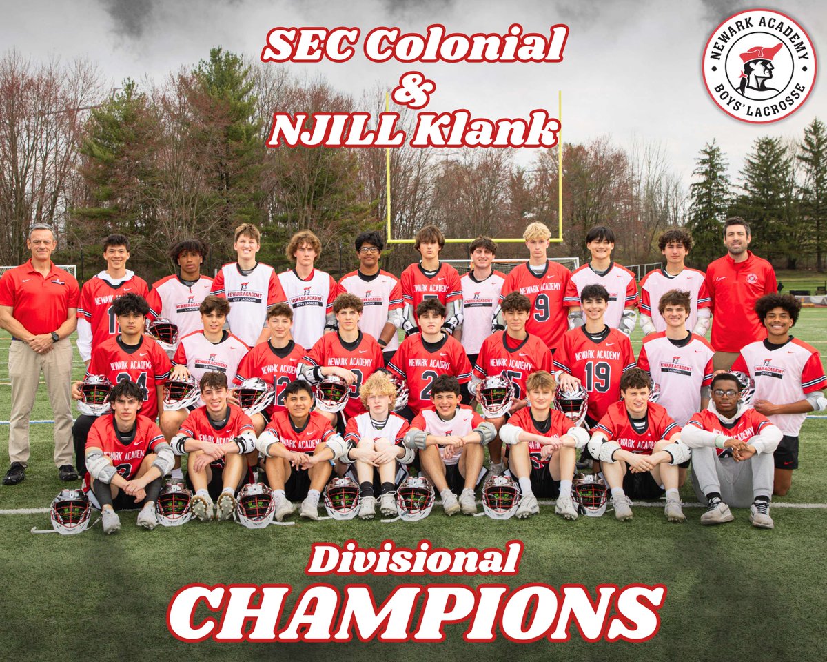 Congratulations to boys' lacrosse for winning BOTH the SEC Colonial Division and the NJILL Klank Division titles!

🏆x✌️

#NAallday #NewarkAcademy
@newarkacademy