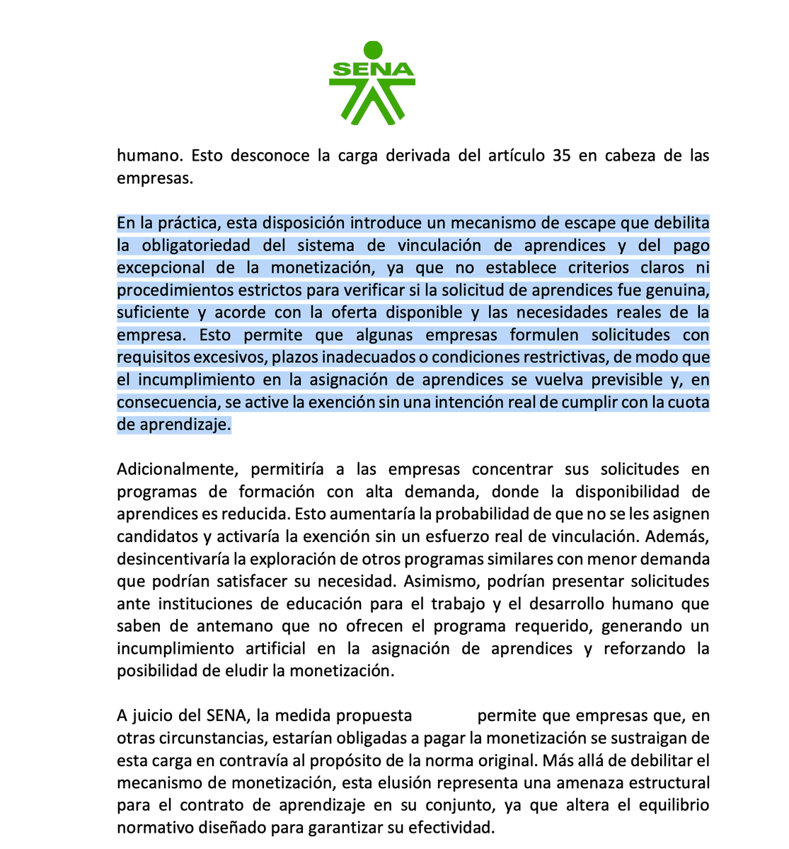Sindicato del SENA tweet media