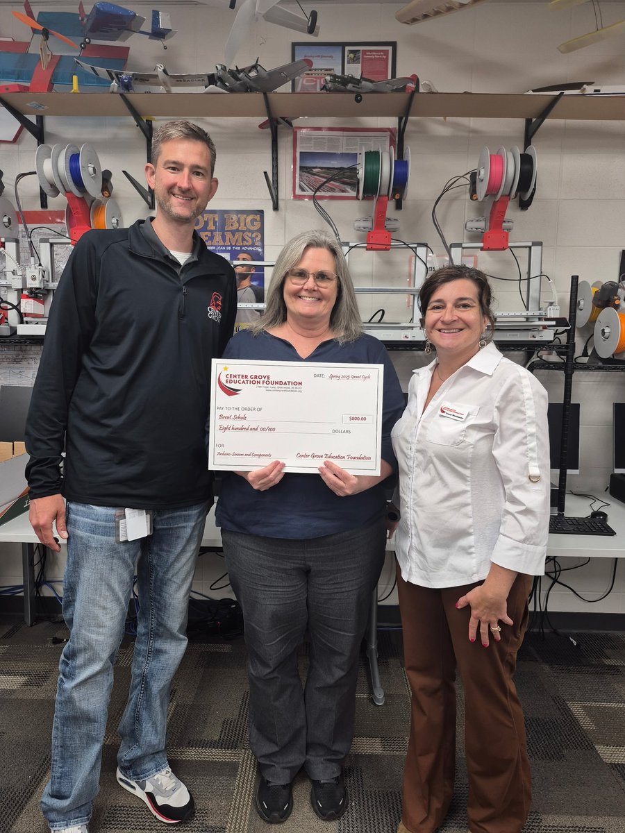 CGHS teacher Deb Schoolcraft received a grant for Arduino sensors and components to be used by our Robotics and Manufacturing classes. They will be able to use these resources to gain on-the-job experience that they would not be able to acquire in the classroom.
