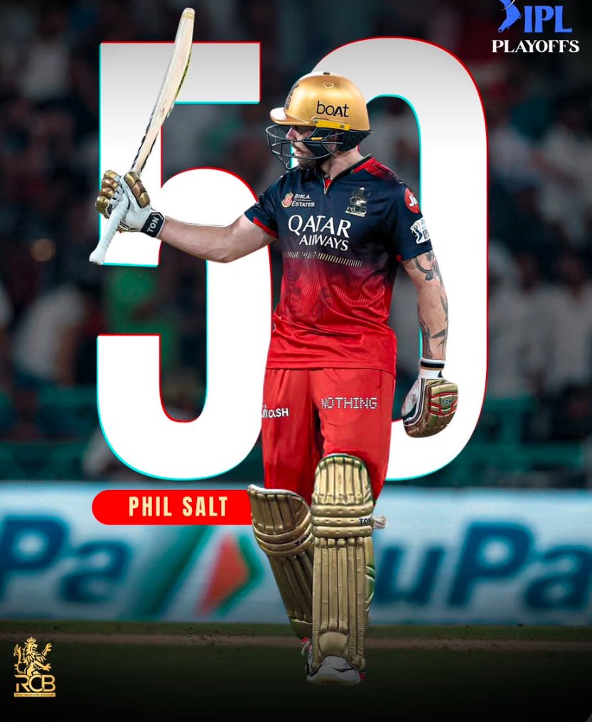 Mohit_7906's tweet photo. Phil salt a brilliant 50 in the ipl playoffs https://t.co/0NjsjHY8EM