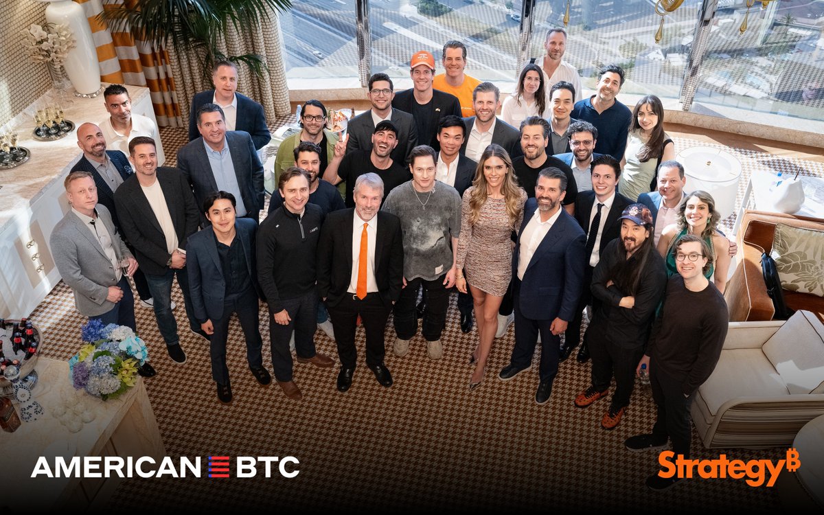 Pictured With Michael Saylor: Steve Aoki Bryan Johnson Donald Trump Jr.  Bitcoin is evolving lol