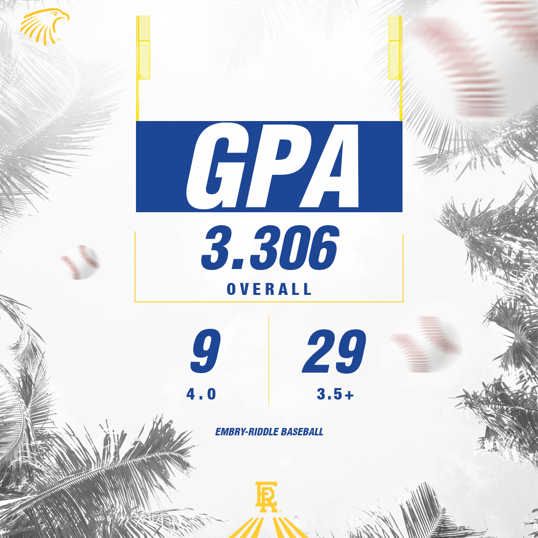 Embry-Riddle Baseball (@eraubaseball) on Twitter photo 9️⃣ 4.0s
2️⃣9️⃣ with 3.5+ GPA
Another solid season in the classroom for <a href="/ERAUBaseball/">Embry-Riddle Baseball</a>
#StudentPersonPlayer 9️⃣ 4.0s
2️⃣9️⃣ with 3.5+ GPA
Another solid season in the classroom for <a href="/ERAUBaseball/">Embry-Riddle Baseball</a>
#StudentPersonPlayer