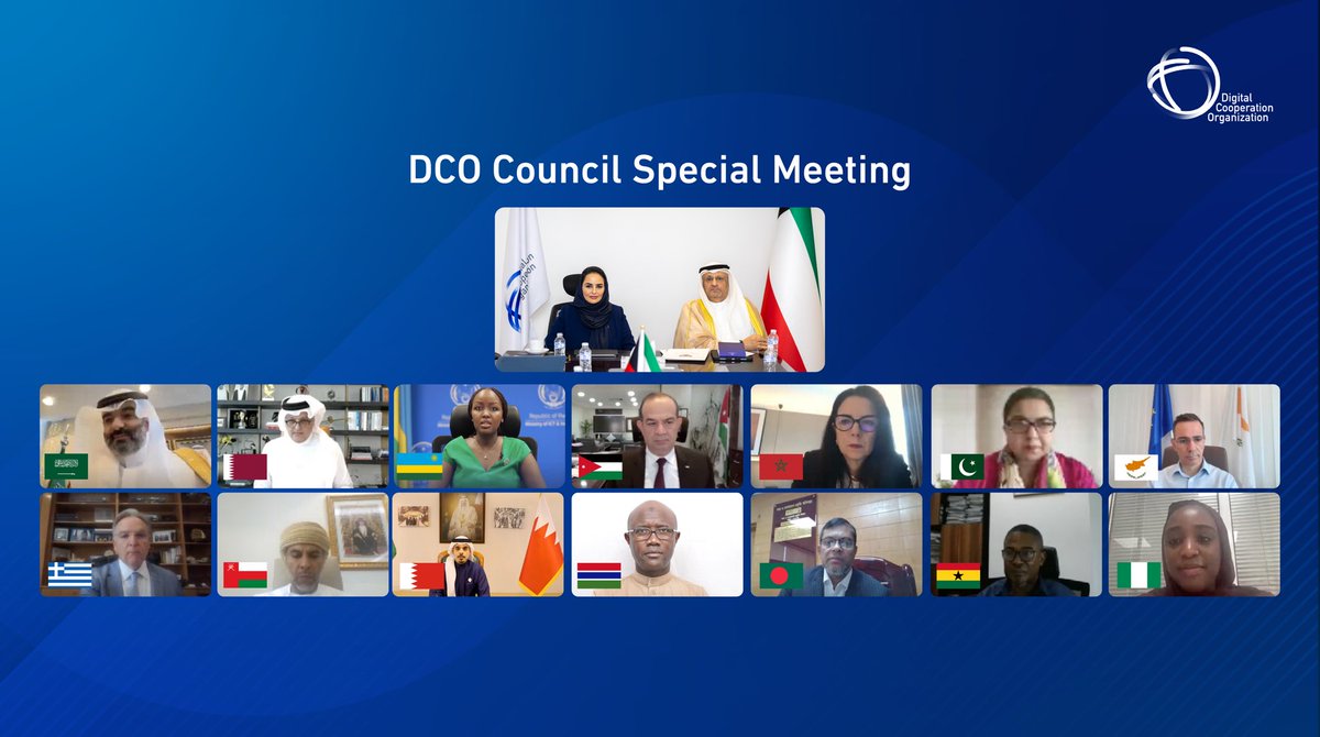 The Digital Cooperation Organization (DCO) held a special Council Meeting, chaired by H.E. Omar Saud Al-Omar, Minister of State for Communications of Kuwait, with participation from Member States.

The council endorsed the formation of a ministerial committee, chaired by Kuwait,