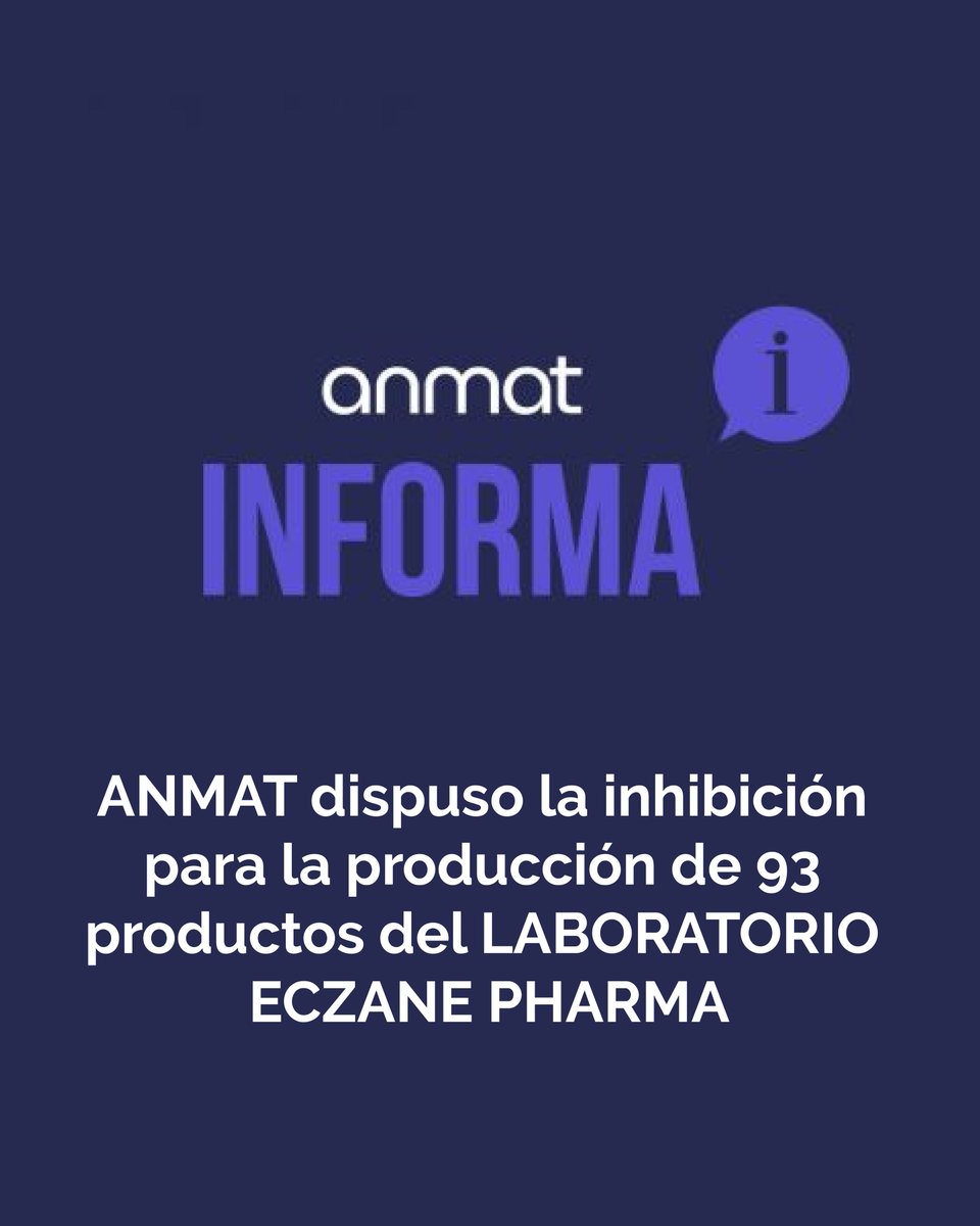 Detectaron "deficiencias significativas críticas y mayores en la Gestión del Sistema de Calidad Farmacéutico, en Producción". Estos incumplimientos comprometen la calidad, seguridad y eficacia de los productos elaborados.
Más información: bit.ly/4dz3wf2