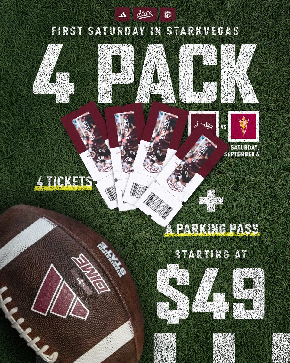 Mississippi State Athletics (@hailstate) on Twitter photo 100 days until we're back under the lights at Davis Wade!
Lock in your 4 Pack now!
🎟️» hailst.at/FBfourpacks
#HailState🐶 x <a href="/HailStateFB/">Mississippi State Football</a> 100 days until we're back under the lights at Davis Wade!
Lock in your 4 Pack now!
🎟️» hailst.at/FBfourpacks
#HailState🐶 x <a href="/HailStateFB/">Mississippi State Football</a>