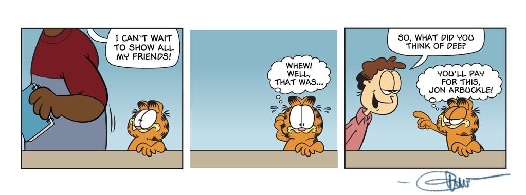 TODAY'S GARFIELD COMIC! 😭😭

This was such a bewildering journey.
A lifelong dream come true.
THANK YOU, GLENN!! 💕