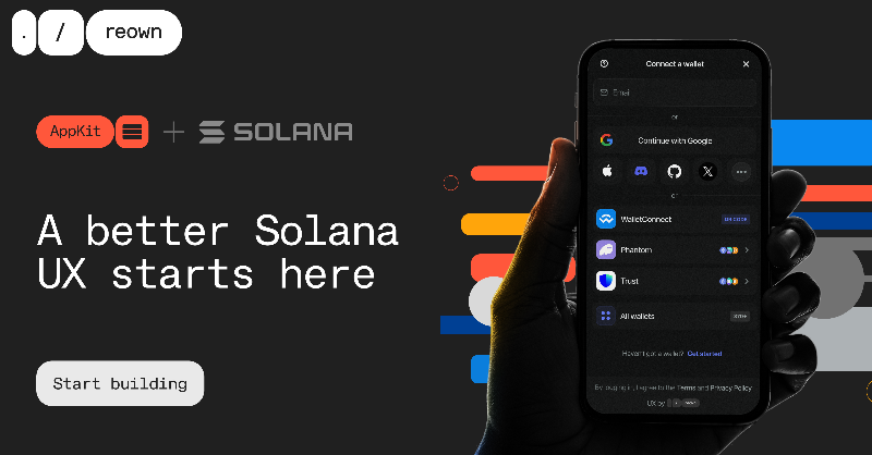 reown_'s tweet photo. Build smoother Solana UX, faster.

With Reown's AppKit SDK, you get:

✅ 60+ wallet connections
✅ Social and email login
✅ Built-in onramp

Just 20 lines of code to go live.

Built for Solana, designed for scale.