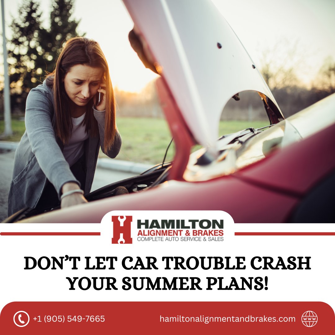 🚗💥 Don’t let car trouble crash your summer plans!
🌞🛣️ Keep your family road trip-ready with regular vehicle maintenance!
🔧 At Hamilton Alignment &amp; Brakes, we make sure your vehicle stays reliable—whether it's an import or domestic.
📞(905) 549-7665