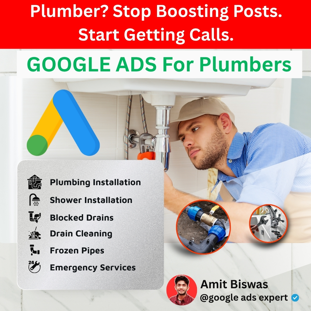 🚰 Plumbers — Not getting enough calls?
Google Ads puts your service right where people are searching:
🔍 "Emergency plumber near me"
🔍 "24/7 plumber [your city]"

✅ Direct calls
✅ Local targeting
✅ Only real leads
📲 DM me to start!
#PlumberMarketing #GoogleAds #LocalLeads