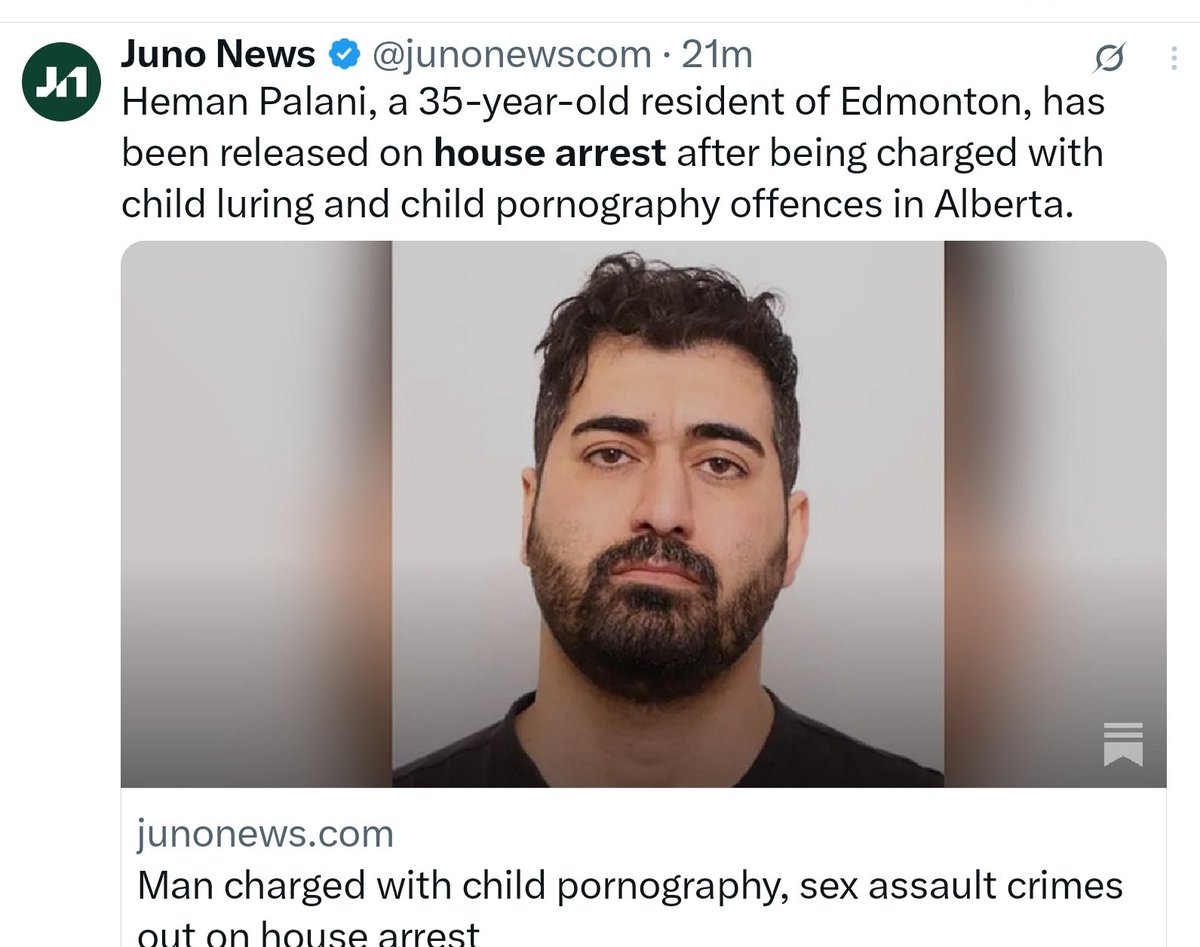 This is just a reminder
Tamara Lich and Chris Barber are still going through political 
Persecution 
Coutts boys are still in prison
But this foreign pedophile is on house arrest in Edmonton playing Xbox with your 11 year old .