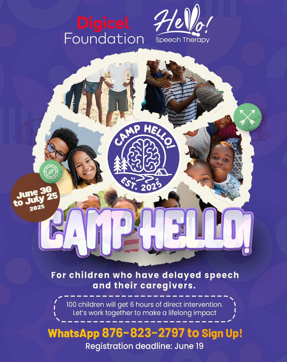 lextroverted's tweet photo. After months of planning I’m excited to share my dream with you. Introducing Jamaica’s first summer camp dedicated to children with complex communication needs! Help me spread the word about Camp Hello!!! https://t.co/QyrqBlxAKs