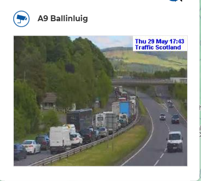 BEAR NW Trunk Roads (@nwtrunkroads) on Twitter photo #A9 Dowally, due to the current RTC there is heavy traffic southbound at Ballinluig. Police Scotland are directing traffic at the scene. <a href="/PerthandKinross/">Perth and Kinross Council</a> <a href="/PSOSTayside/">Police Scotland Tayside</a> <a href="/trafficscotland/">Traffic Scotland</a> #A9 Dowally, due to the current RTC there is heavy traffic southbound at Ballinluig. Police Scotland are directing traffic at the scene. <a href="/PerthandKinross/">Perth and Kinross Council</a> <a href="/PSOSTayside/">Police Scotland Tayside</a> <a href="/trafficscotland/">Traffic Scotland</a>