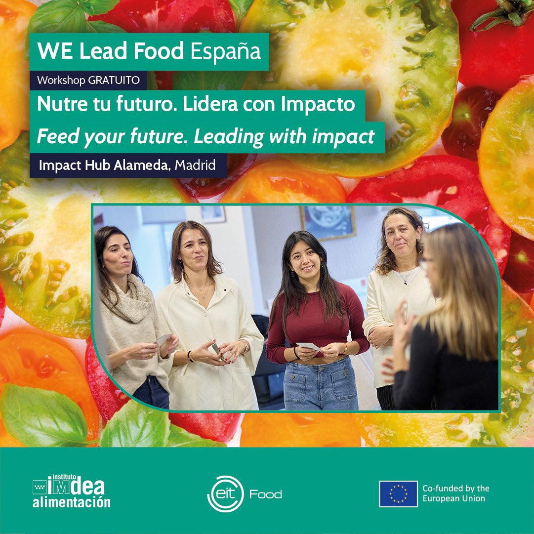 IMDEA Alimentación (@imdeaalimenta) on Twitter photo 🔜 ¿Nos vemos el próximo 4 de junio?
Os invitamos al Workshop #WELeadFood diseñado por y para mujeres en <a href="/ImpactHubMAD/">Impact Hub Madrid</a>. ¿Y para qué?
🚀 Potenciar el liderazgo.
💡 Diseñar soluciones innovadoras.
💚 Compartir pasión con otras mujeres.
Inscripciones
🔗 eitfoodhive.eu/events/182120 🔜 ¿Nos vemos el próximo 4 de junio?
Os invitamos al Workshop #WELeadFood diseñado por y para mujeres en <a href="/ImpactHubMAD/">Impact Hub Madrid</a>. ¿Y para qué?
🚀 Potenciar el liderazgo.
💡 Diseñar soluciones innovadoras.
💚 Compartir pasión con otras mujeres.
Inscripciones
🔗 eitfoodhive.eu/events/182120