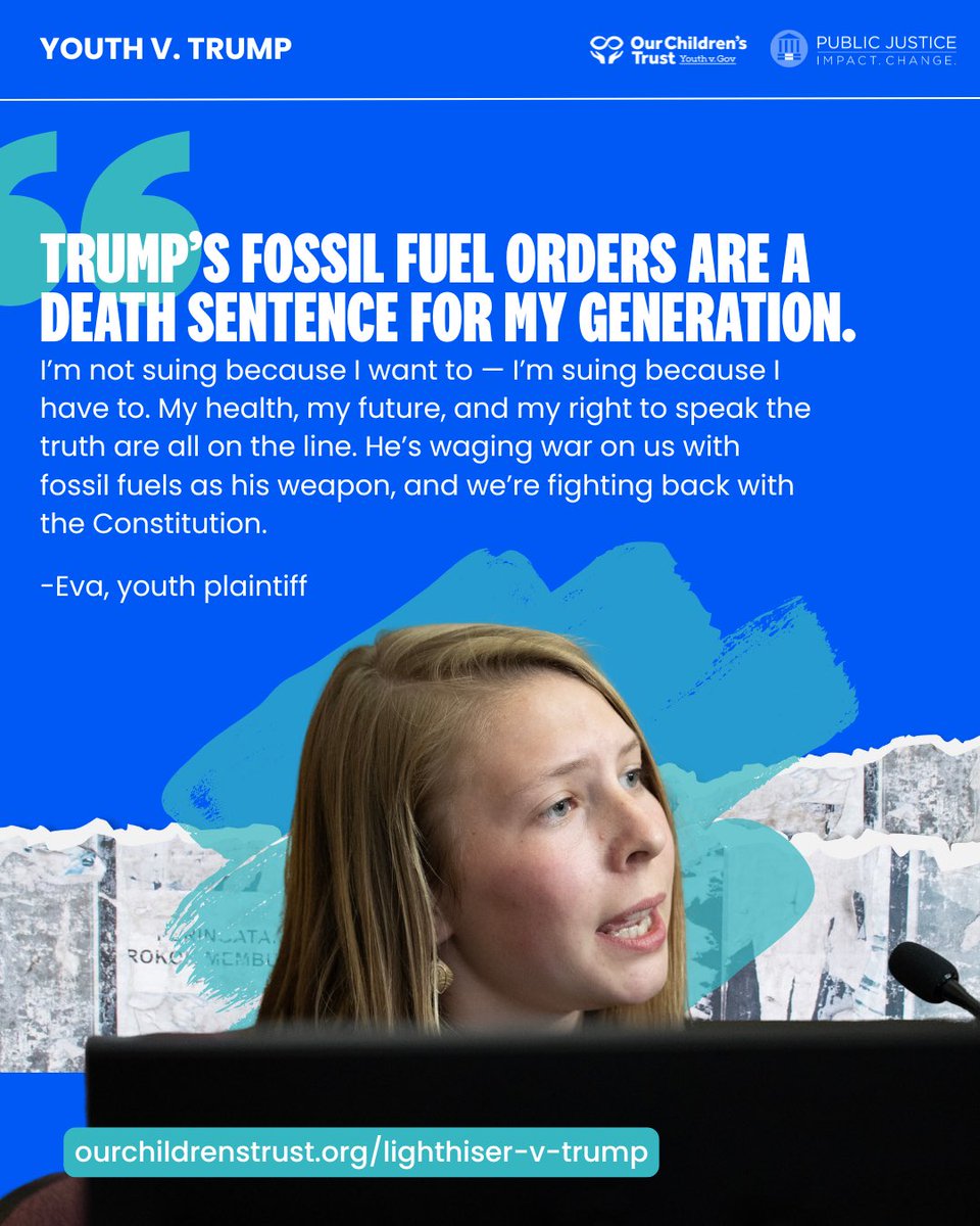 Sink or Swim? (@miamisearise) on Twitter photo I am honored to join 21 other youth, represented by <a href="/youthvgov/">Our Children's Trust</a>, in suing Trump! Trump’s unlawful EO’s don’t just ignore science, they threaten irreversible damage. Join us in fighting to protect our rights, futures, and democracy! bit.ly/youthvtrump-to… #YouthvTrump #YouthvGov I am honored to join 21 other youth, represented by <a href="/youthvgov/">Our Children's Trust</a>, in suing Trump! Trump’s unlawful EO’s don’t just ignore science, they threaten irreversible damage. Join us in fighting to protect our rights, futures, and democracy! bit.ly/youthvtrump-to… #YouthvTrump #YouthvGov