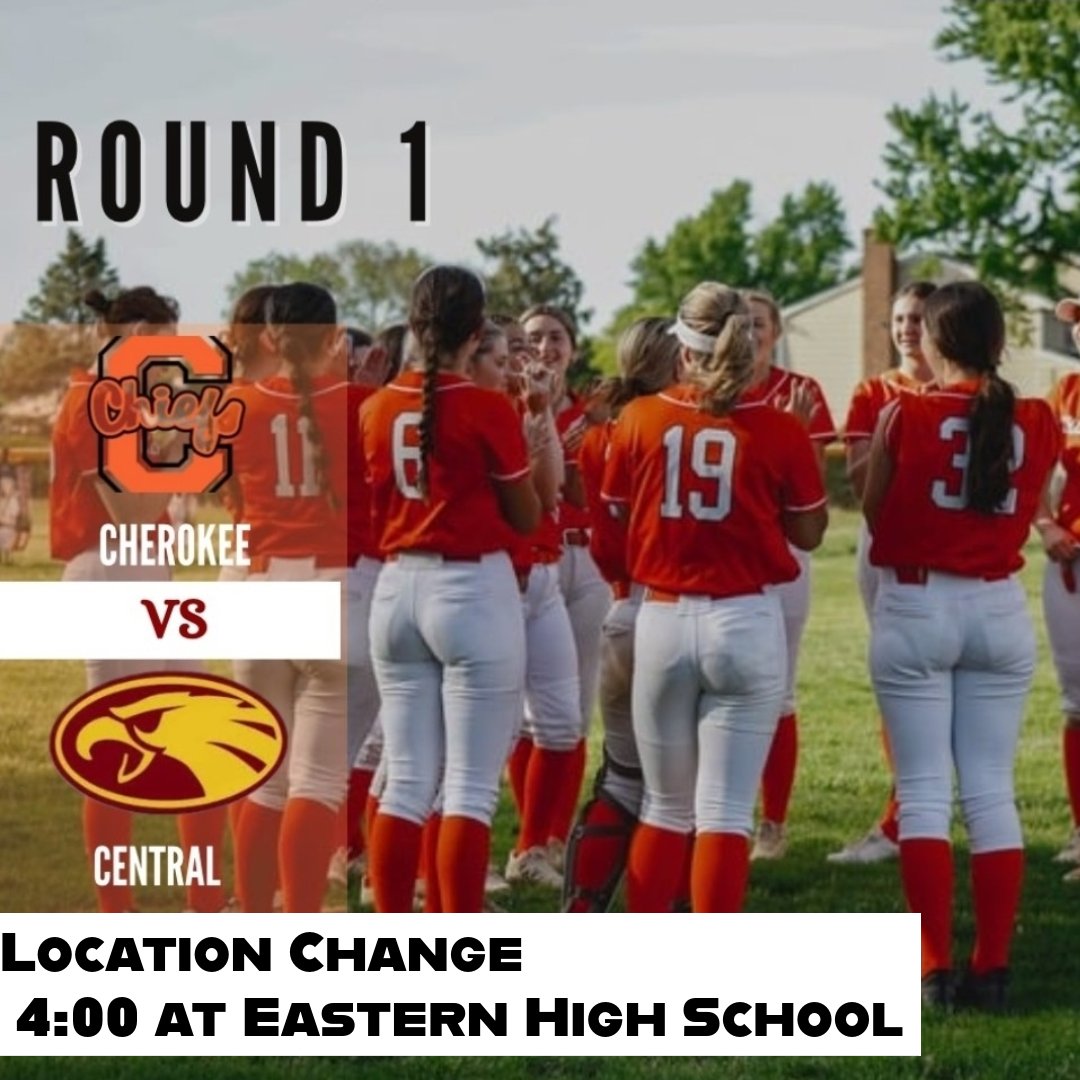 Cherokee Softball (@chschiefsb) on Twitter photo Location Change for today's playoff game. 400 at Eastern High School. Thank you to our Olympic Conference friends <a href="/EasternHSSB_nj/">Eastern HS (NJ) - Softball🥎</a> for allowing us to use their turf field today. <a href="/Cherokee_HS/">Always_a_Chief</a> Location Change for today's playoff game. 400 at Eastern High School. Thank you to our Olympic Conference friends <a href="/EasternHSSB_nj/">Eastern HS (NJ) - Softball🥎</a> for allowing us to use their turf field today. <a href="/Cherokee_HS/">Always_a_Chief</a>