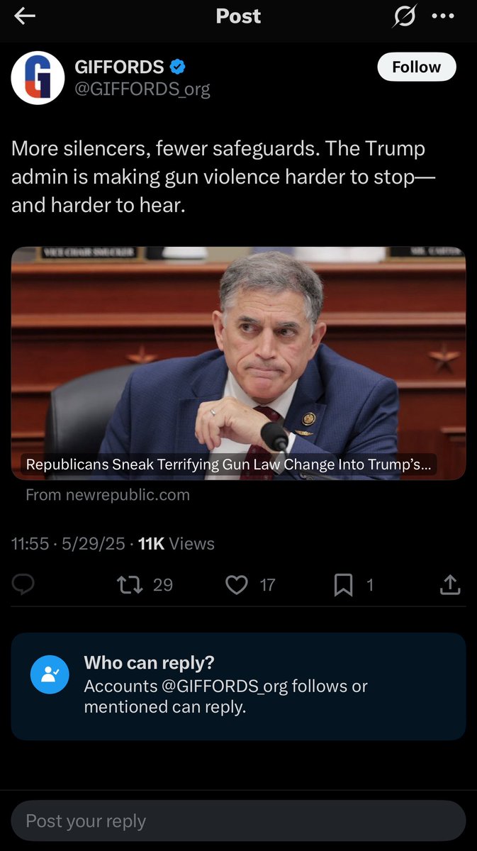 Giffords gets smashed so bad in the comments that they just disable comments on their lies