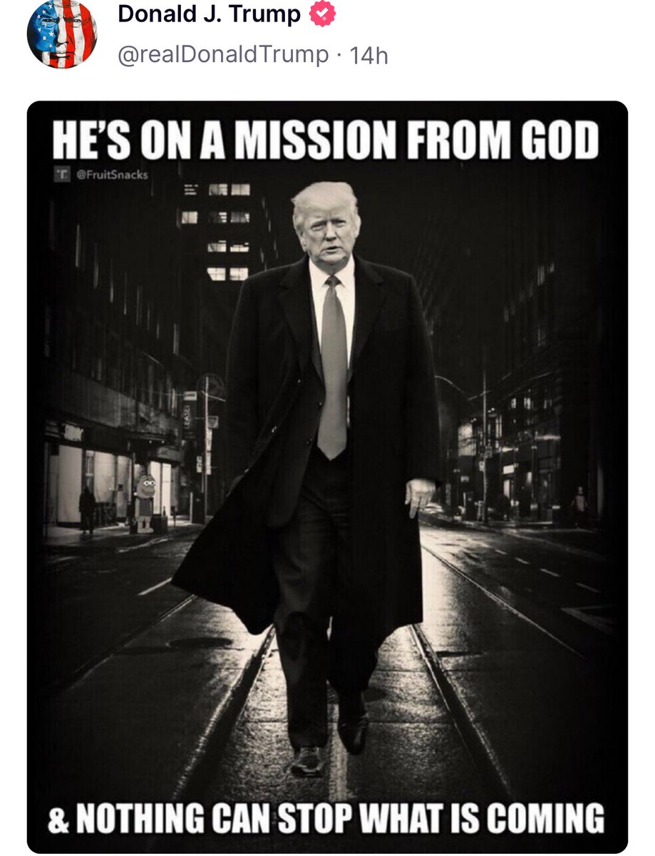 Trump posted this on Truth social: corny or cool?