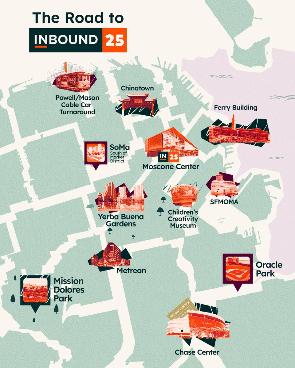 INBOUND's tweet image. Mapping out your #INBOUND25 experience: Moscone Center by day, San Francisco by night 🌉
What SF hot spots are on your must-visit list this September?
#SanFranciscoTakeover