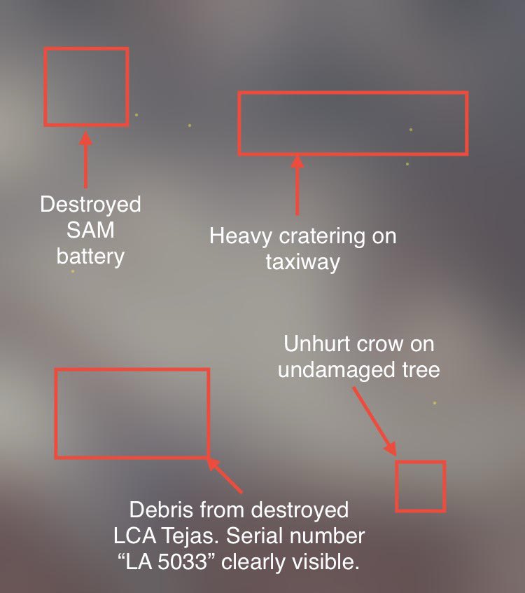Mihir (@elmihiro) on Twitter photo Fresh satellite imagery of heavy destruction to a confidential IAF base, received via respected #OSINT and #IMINT analysts <a href="/swiftretort1/">swiftretort</a> and @natsecjeff. India is clearly losing the perception battle. Fresh satellite imagery of heavy destruction to a confidential IAF base, received via respected #OSINT and #IMINT analysts <a href="/swiftretort1/">swiftretort</a> and @natsecjeff. India is clearly losing the perception battle.