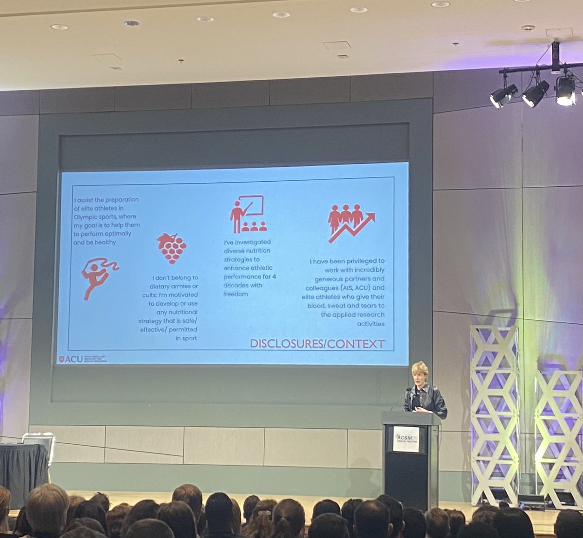 Jamie Whitfield, PhD (@jwhitfie) on Twitter photo Unsurprisingly, standing room only for <a href="/LouiseMBurke/">Louise Burke</a> delivering the <a href="/ACSMNews/">American College of Sports Medicine</a> Presidents Lecture.
#ACSM25 #GOAT Unsurprisingly, standing room only for <a href="/LouiseMBurke/">Louise Burke</a> delivering the <a href="/ACSMNews/">American College of Sports Medicine</a> Presidents Lecture.
#ACSM25 #GOAT