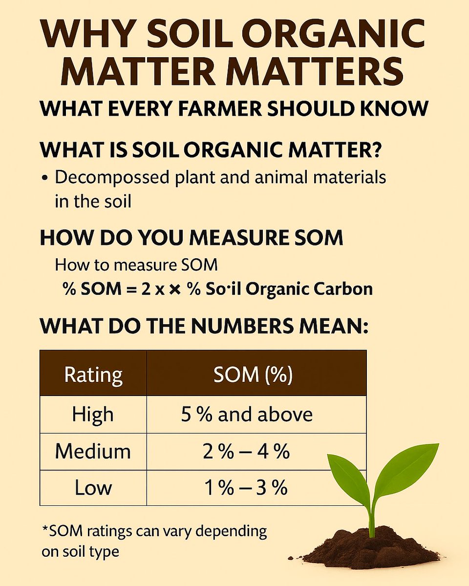 SoilHealthLabs's tweet image. 🌱Regenerative farmers across the country are reaping the benefits of soil organic matter

✅Improves soil structure
✅Raises nutrient availability
✅Increases water holding capacity
✅Reduces erosion
✅Improves water infiltration
✅Decreases synthetic fertilizers dependency