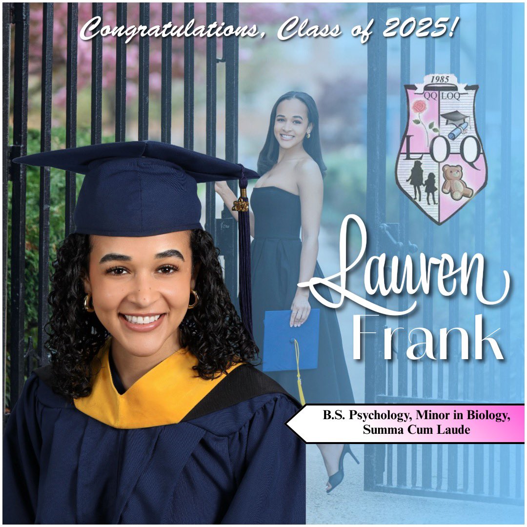LOQSC's tweet image. #QQonGRADulations To our sister Lauren, for graduating with a B.S in Psychology, Minor in Biology, Summa Cum Laude! 💘 We are so proud of you, Lauren! 
#qqualityladyalert