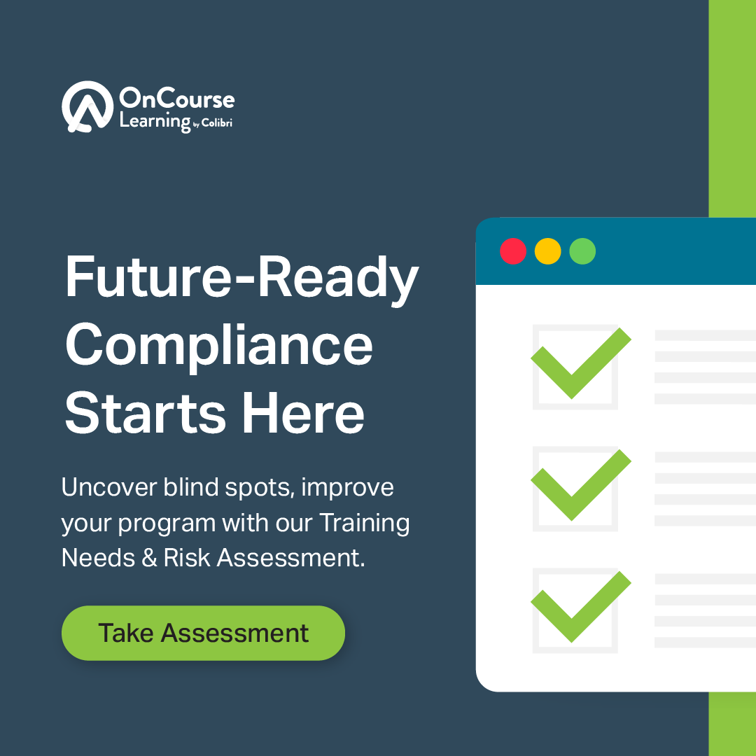 Is your compliance program up to standard? Take our 3-minute Training Needs &amp; Risk Assessment to uncover gaps &amp; ensure future readiness. Start now! 

Take the assessment here >> bit.ly/3Z9x7Wx=