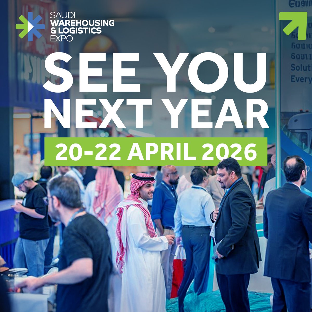 As the curtains close on Saudi Warehousing &amp; Logistics Expo 2025, we’re proud to have facilitated meaningful connections, strategic partnerships, powerful discussions and real progress for the supply chain industry in the Kingdom.

We look forward to welcoming you back from 20–22