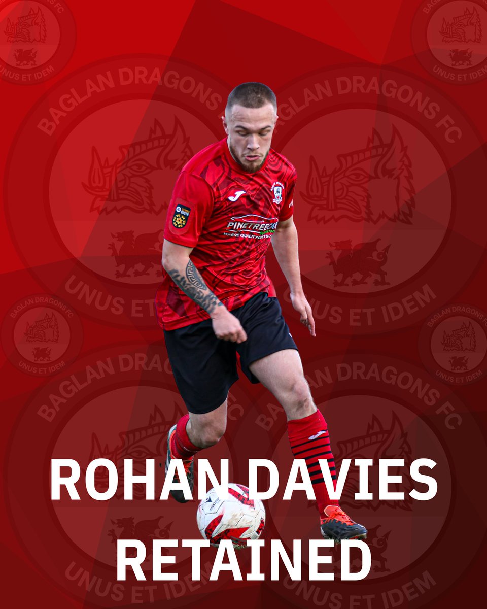 We are delighted to confirm Rohan Davies has committed to the Dragons for the 25-26 season.

Rohan is a local lad living in Baglan who rejoined the club in January following several years at Swansea City.

Fully recovered from injury,we can’t wait to see Rohan in the season ahead