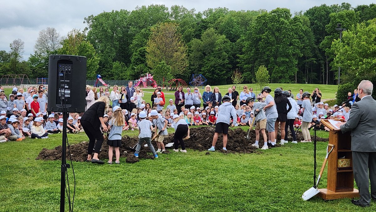 Beautiful afternoon for a ground breaking ceremony at St. Peter - Macomb as they begin an expansive building project this summer!