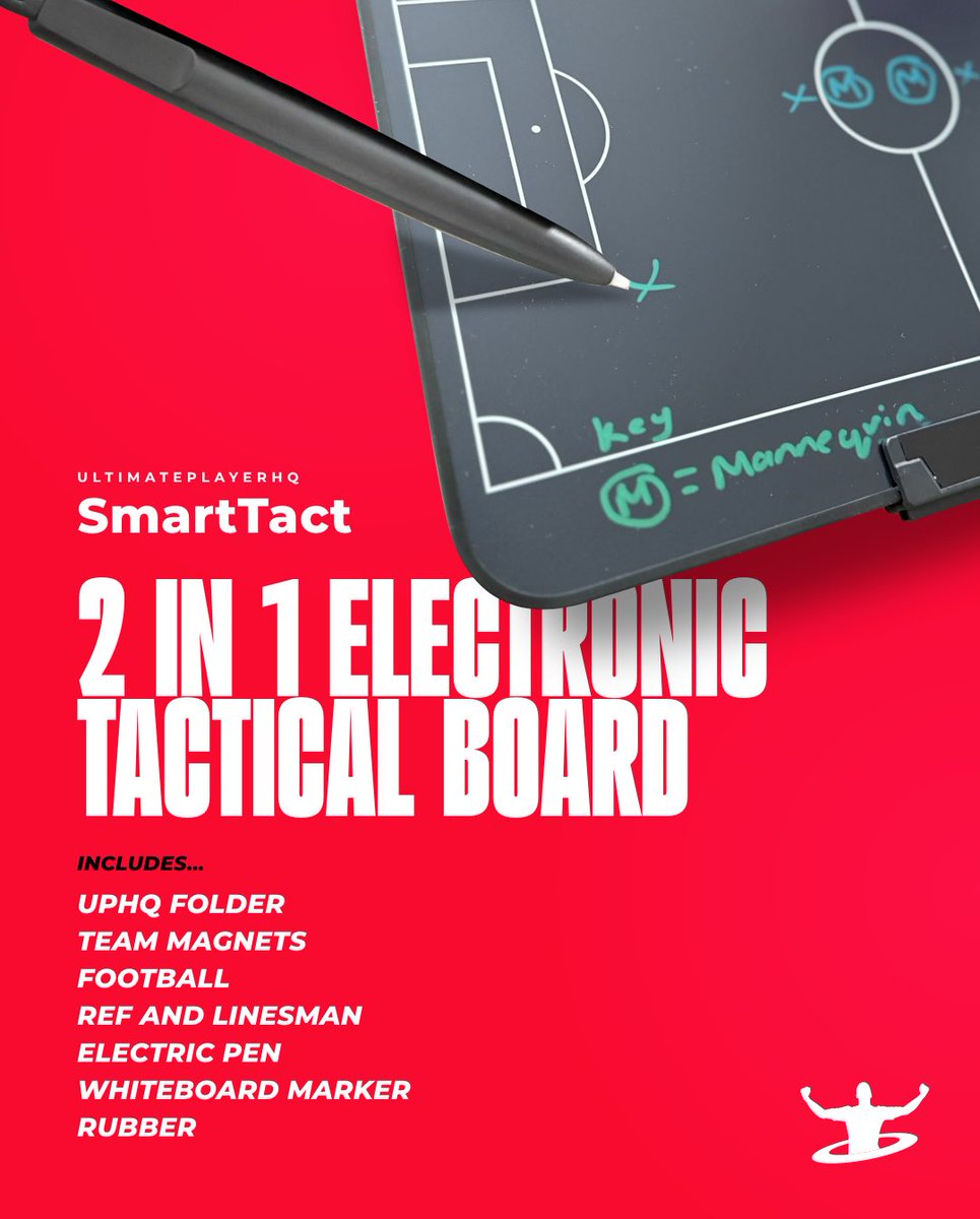 playersessionHQ's tweet image. Introducing SmartTact

⚡ SmartTact 2-in-1 Electric Tactic Board

Arriving this August 🗓️ – get ready to revolutionize the way you plan and deliver sessions 

📋 Say goodbye to messy whiteboards. Say hello to precision.

#SmartTact #CoachingTools #TacticBoard #SessionPlanning…