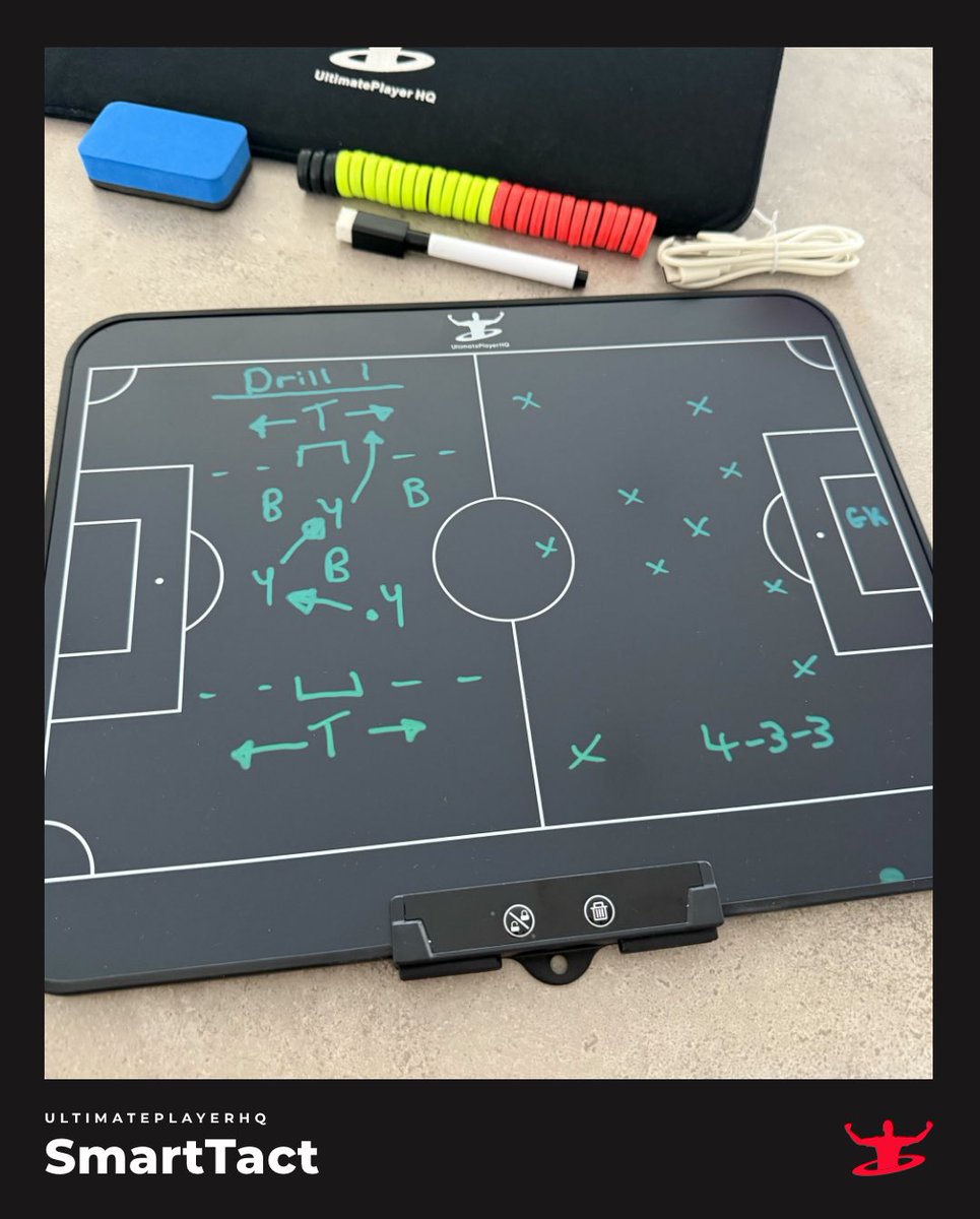 playersessionHQ's tweet image. Introducing SmartTact

⚡ SmartTact 2-in-1 Electric Tactic Board

Arriving this August 🗓️ – get ready to revolutionize the way you plan and deliver sessions 

📋 Say goodbye to messy whiteboards. Say hello to precision.

#SmartTact #CoachingTools #TacticBoard #SessionPlanning…