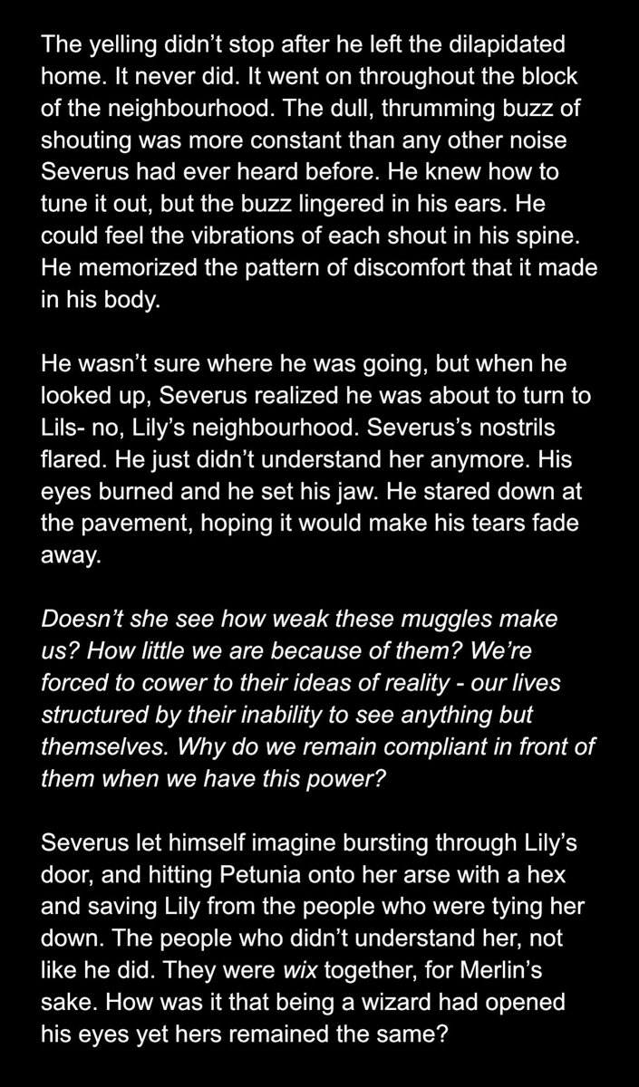 heartonthetable's tweet image. Snape fans this is a tidbit from a snape runaway fic i thought ab making but idk lmk if you vibe w it