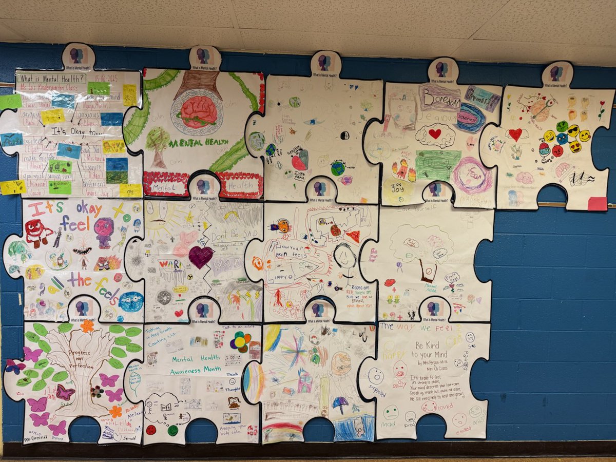Check out our mental health awareness display! Zoom in to see all the creative details 🤩