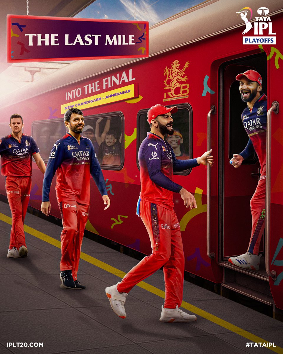Sariska02's tweet photo. RCB INTO THE FINALS OF IPL 2025 🥶🎉
Nobody Deserves IPL Trophy More Than Virat Kohli, Let This Be The Year God 🏆
#RCBvsPBKS 
Congratulations RCB 💥🎉 
#QUALIFIED1  #after9 https://t.co/sSERt7sWnw
