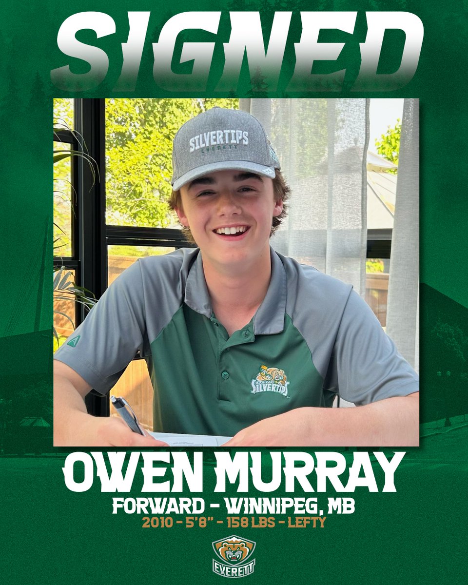 ANOTHER SIGNING!

We've inked 31st-overall pick F Owen Murray ('10) to a WHL Scholarship &amp; Development Agreement!

📰: chl.ca/whl-silvertips…