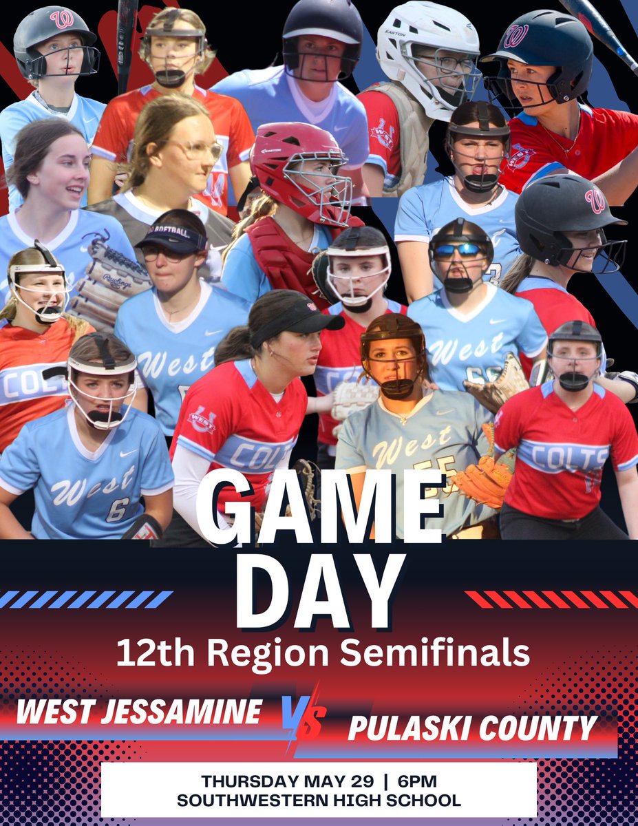 It’s finally Region Semifinals Day!  The girls take on Pulaski Co tonight at 6pm. 

❤️ Let’s GO Colts 🩵