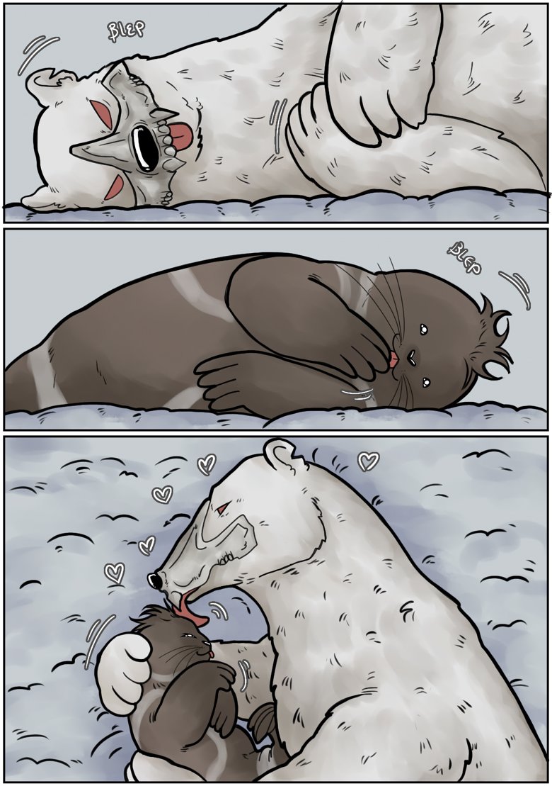 👅🤍
#sealsoapbearghost

.
I don't have anything new here, but I'm sharing a short comic that was shared with my members on Kofi a time ago:C