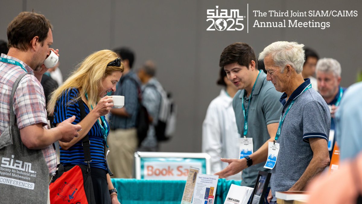 Don't miss it! The in-person early registration and hotel reservation deadline for the Third Joint SIAM/CAIMS Annual Meetings is June 24, 2025! Join us in Montréal, Canada, from July 28-August 1, 2025.

Register and book your hotel now: siam.org/conferences-ev…

#SIAMAN25
