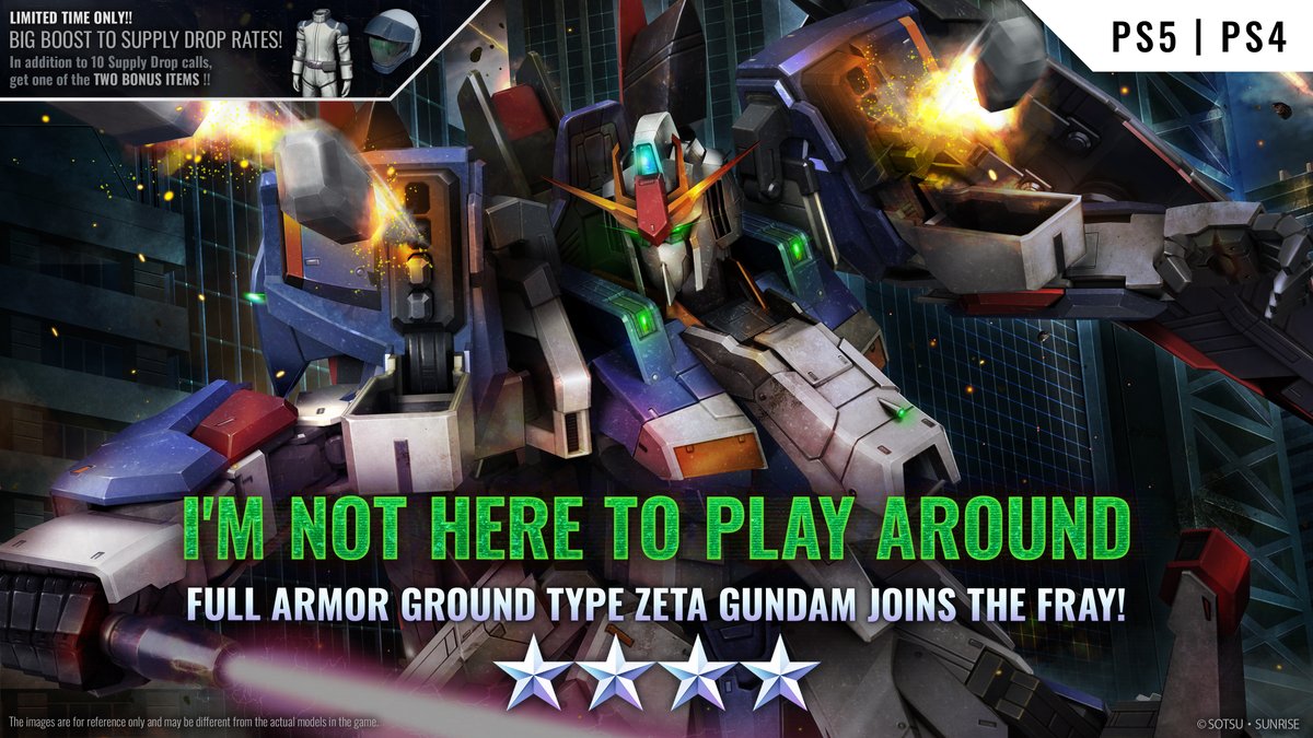 “Full Armor Ground Type Zeta Gundam” has arrived in the Supply Drop on PlayStation!   

Read all about it in our weekly update!   bo2.ggame.jp/en/info/?p=175…