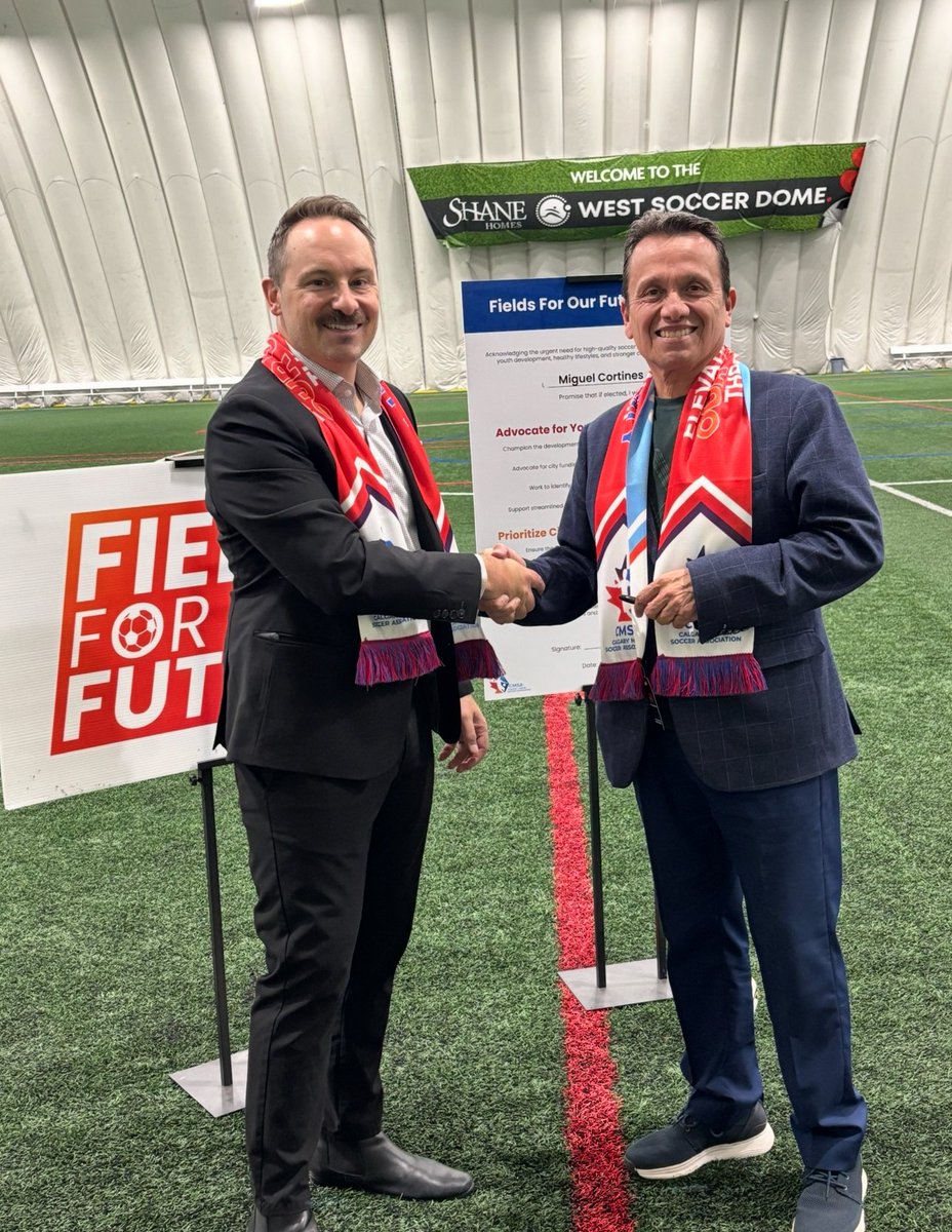 calgaryminorsoccer (@cmsasoccer) on Twitter photo Thanks Ward 8 candidate, <a href="/MiguelCortines/">Miguel Cortines</a>, for signing the #FieldsForOurFuture Pledge and showing your support for 30,000+ youth ⚽️ players! Your commitment highlights the importance of investing in quality fields that help Calgary’s communities stay active and connected. Thanks Ward 8 candidate, <a href="/MiguelCortines/">Miguel Cortines</a>, for signing the #FieldsForOurFuture Pledge and showing your support for 30,000+ youth ⚽️ players! Your commitment highlights the importance of investing in quality fields that help Calgary’s communities stay active and connected.
