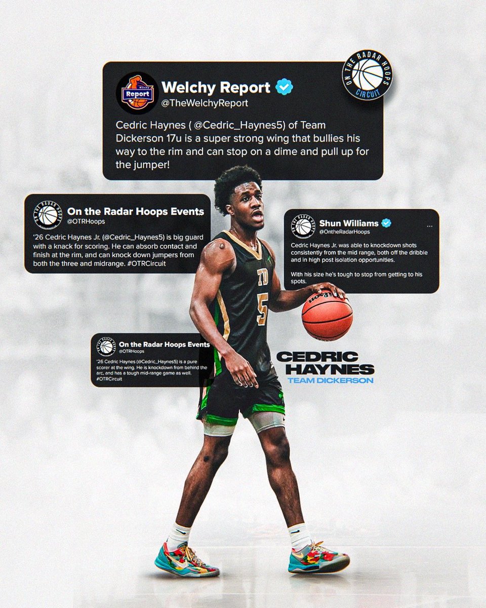 Shun Williams (@ontheradarhoops) on Twitter photo Cedric Hayes has made waves ๐ this spring on our <a href="/OTRHoops/">On the Radar Hoops Events</a> Circuit.
๐:
<a href="/SHReport/">SouthernHoopsReport</a>
<a href="/TaiYoungHoops/">Tai Young</a>
<a href="/Cedric_Haynes5/">Cedric Haynes Jr</a>
<a href="/TeamDickerson1/">Team Dickerson</a> Cedric Hayes has made waves ๐ this spring on our <a href="/OTRHoops/">On the Radar Hoops Events</a> Circuit.
๐:
<a href="/SHReport/">SouthernHoopsReport</a>
<a href="/TaiYoungHoops/">Tai Young</a>
<a href="/Cedric_Haynes5/">Cedric Haynes Jr</a>
<a href="/TeamDickerson1/">Team Dickerson</a>