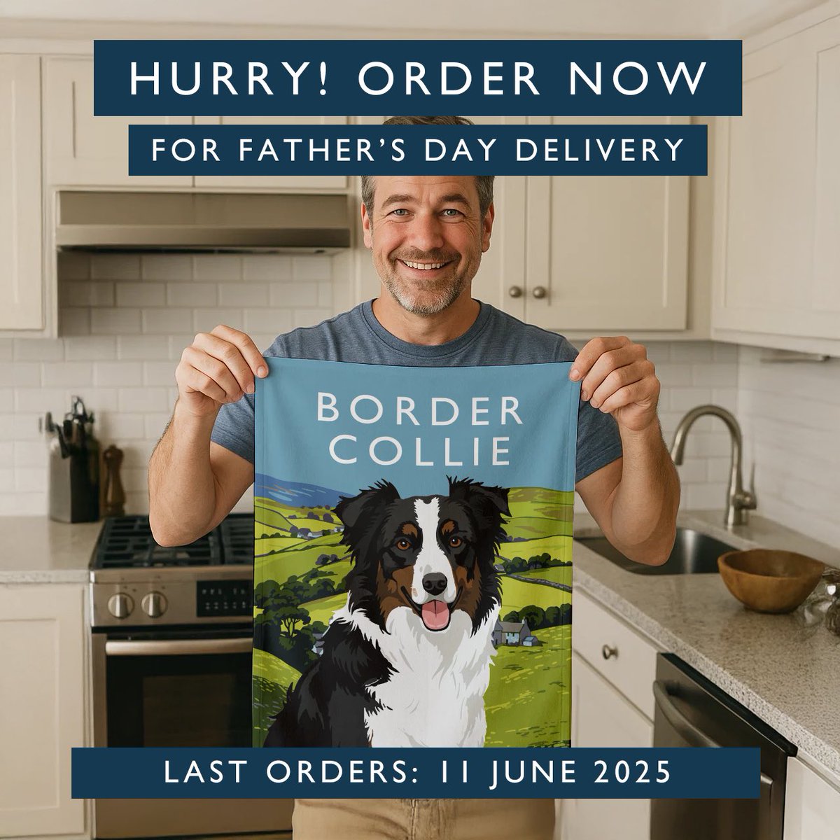 He doesn’t need another “World’s Best Dog Dad” mug.

He needs something that screams “I have a Border Collie and excellent taste in kitchen textiles.”

🧼🐾 10% off this Father’s Day – no code needed.

👉  pawandmore.co.uk/collections/to…

Last orders: 11 June - or he gets socks again!