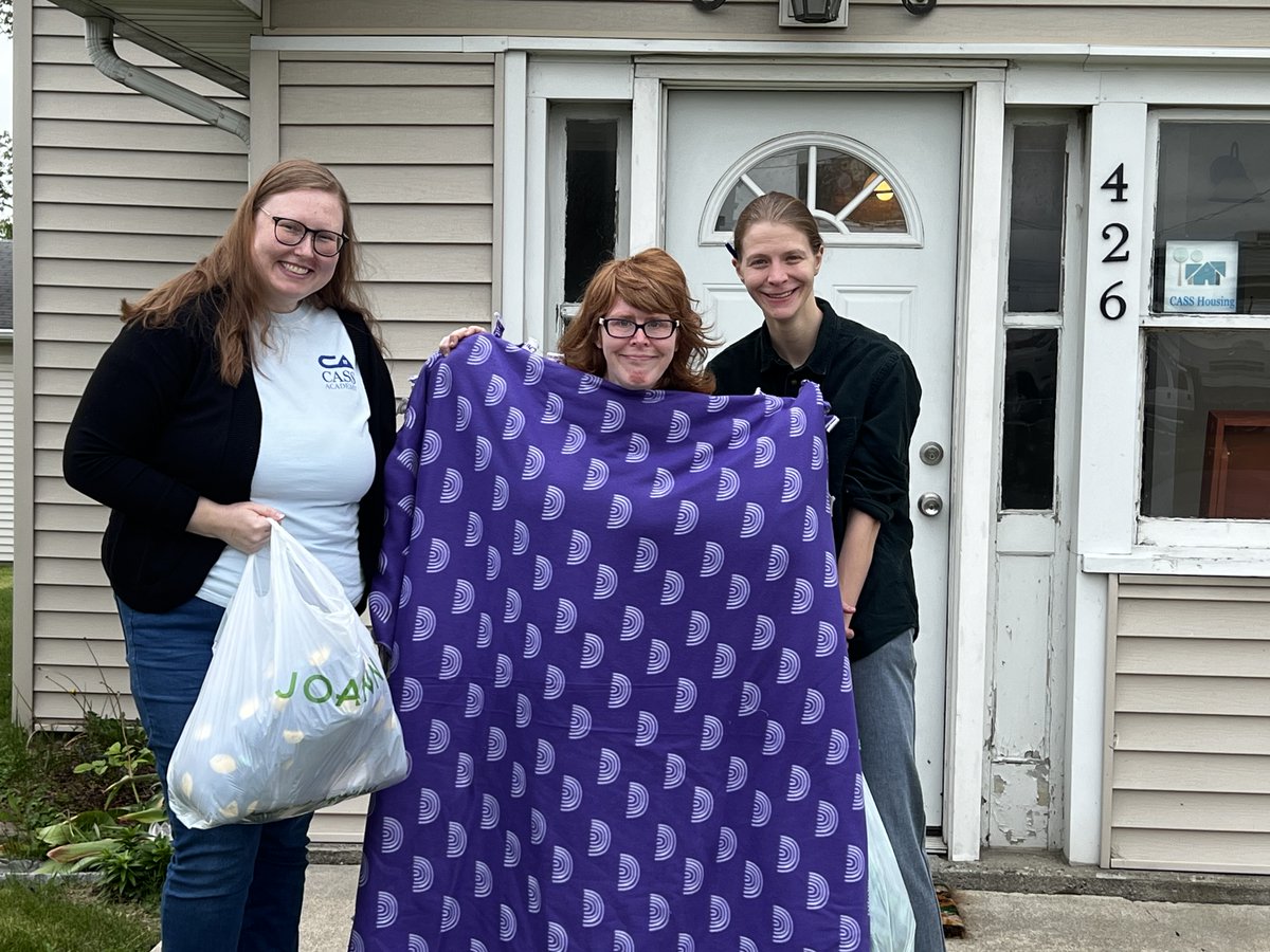 Thank you to our friend Tina, a former resident, for thinking of us and making blankets for the women and children we serve. What a blessing!