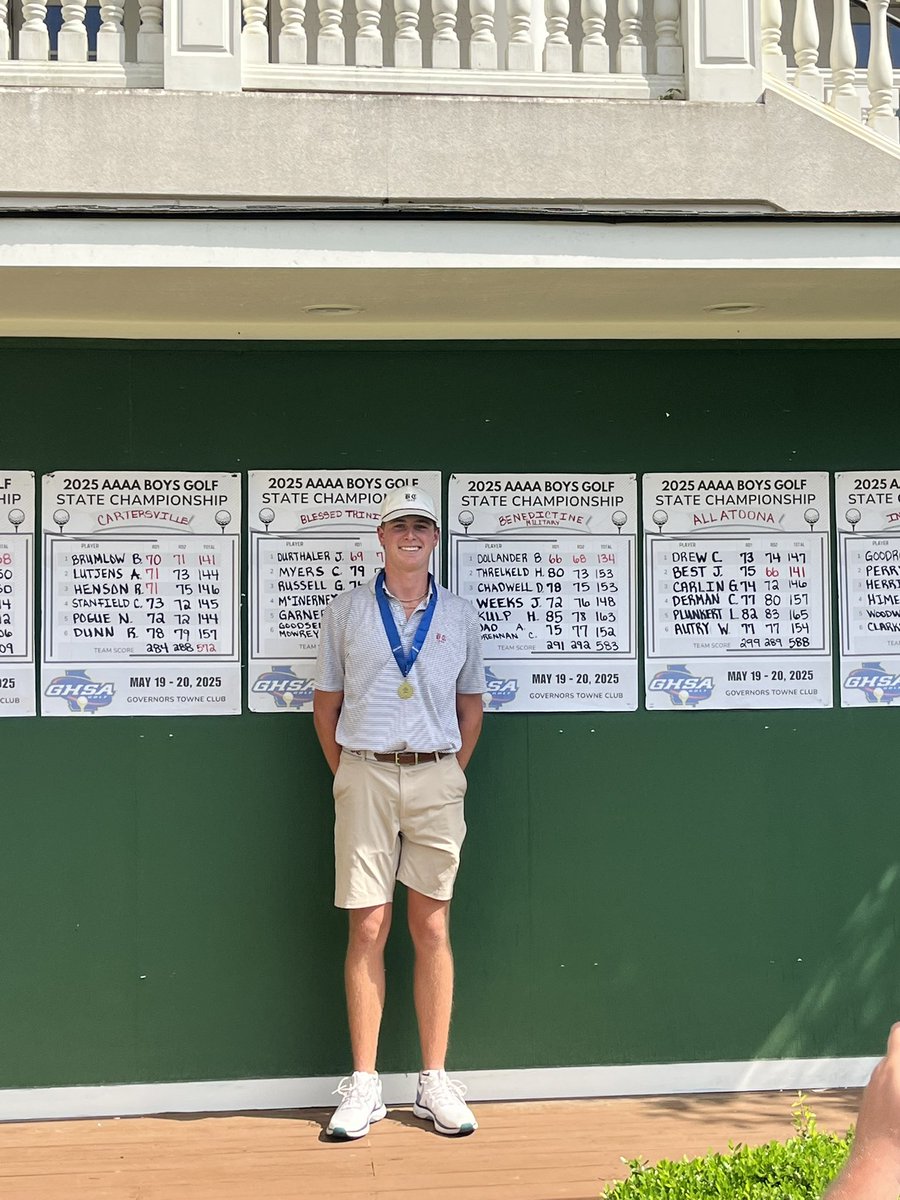 Congrats to Sophomore Bear Dollander who was selected as the GHSA AAAA Player of the Year for 2025 by the Georgia High School Golf Coaches Association!