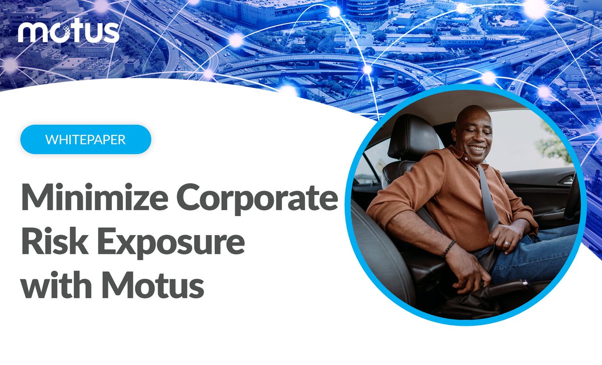 💡 Managing risk starts with visibility. If your teams rely on driving employees, risk management isn’t just about safety: It’s about compliance, liability, and operational efficiency.

Our new whitepaper explores how companies are using Motus to:
✔️ Gain real-time insight into