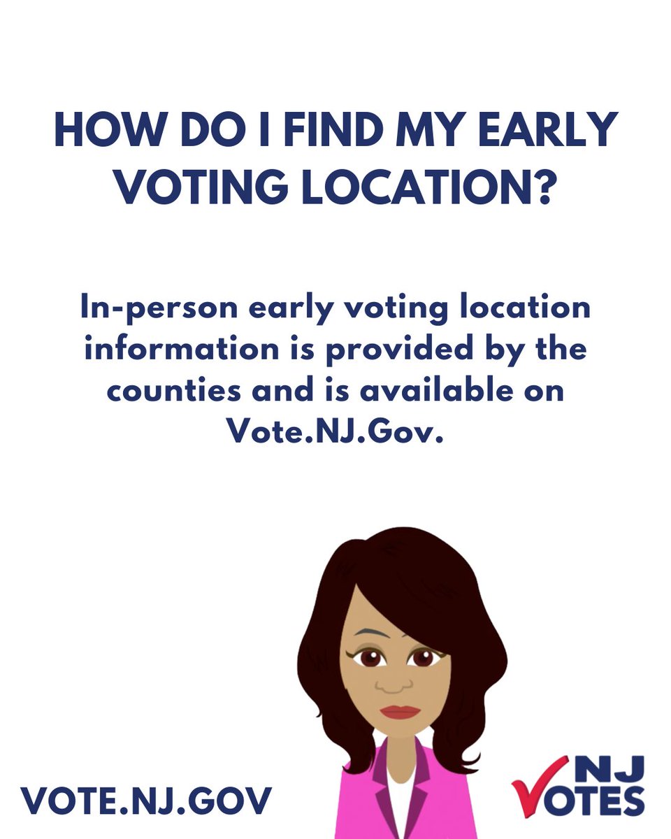 NJ_Votes's tweet image. Planning on voting early in the 2025 Primary Election? The in-person Early Voting Period is Tuesday, June 3 – Sunday, June 8. Everything you need to know about voting early is in this guide! Have more questions? Visit Vote.NJ.Gov. #NJVotes